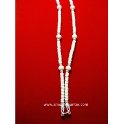 Fish Bone Thai Amulet Pendant Necklace 1 Hook (Silver)