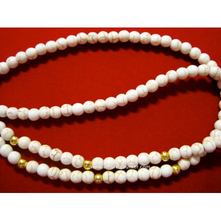 Thai Amulet Necklace Stone Beads 1 Gold Hook 