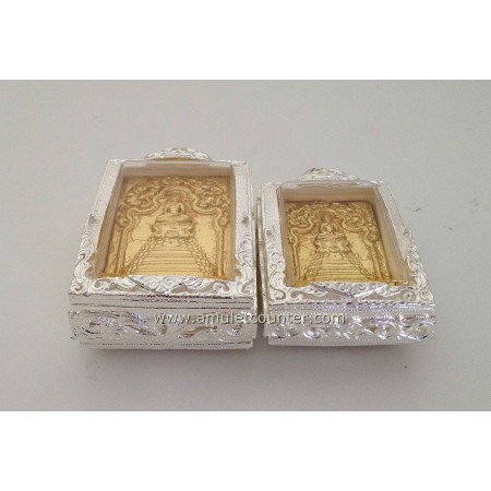 Phra Somdej Koo Boonbaramee Mahasetthi BE 2554 Set Silver Case
